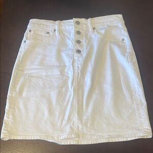 J. Crew White Knee-Length Casual Skirt
